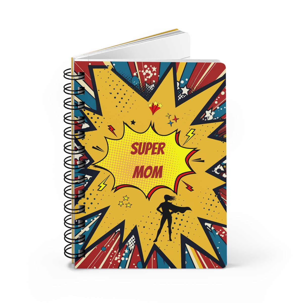 Super Mom Pop Art Spiral Bound Journal