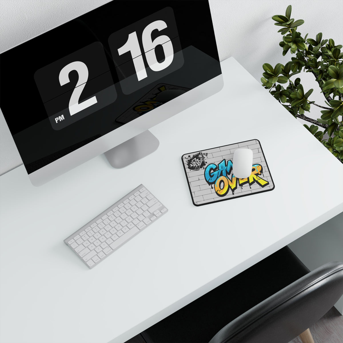 Game Over Graffiti Mouse Pad — Non-Slip Gaming Mat