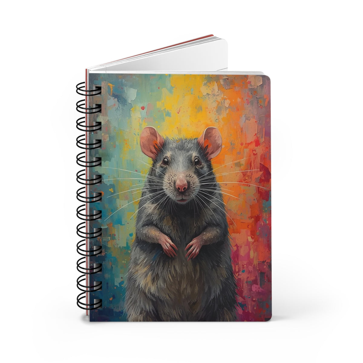 Colorful Rat Art Spiral Bound Journal