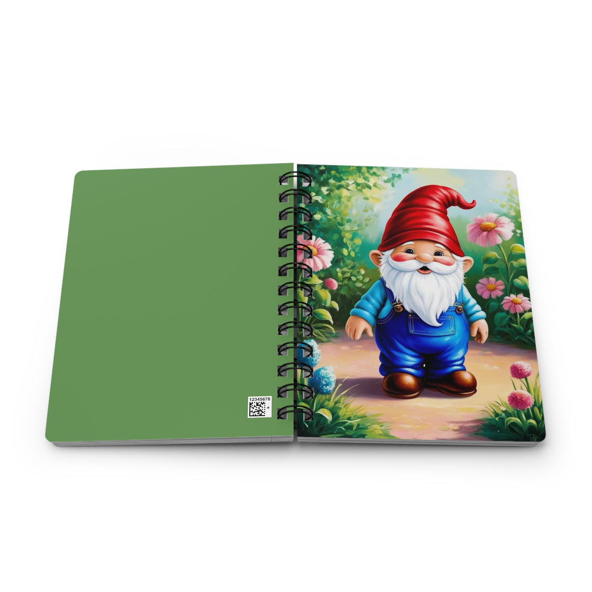 Garden Gnome Spiral Bound Journal