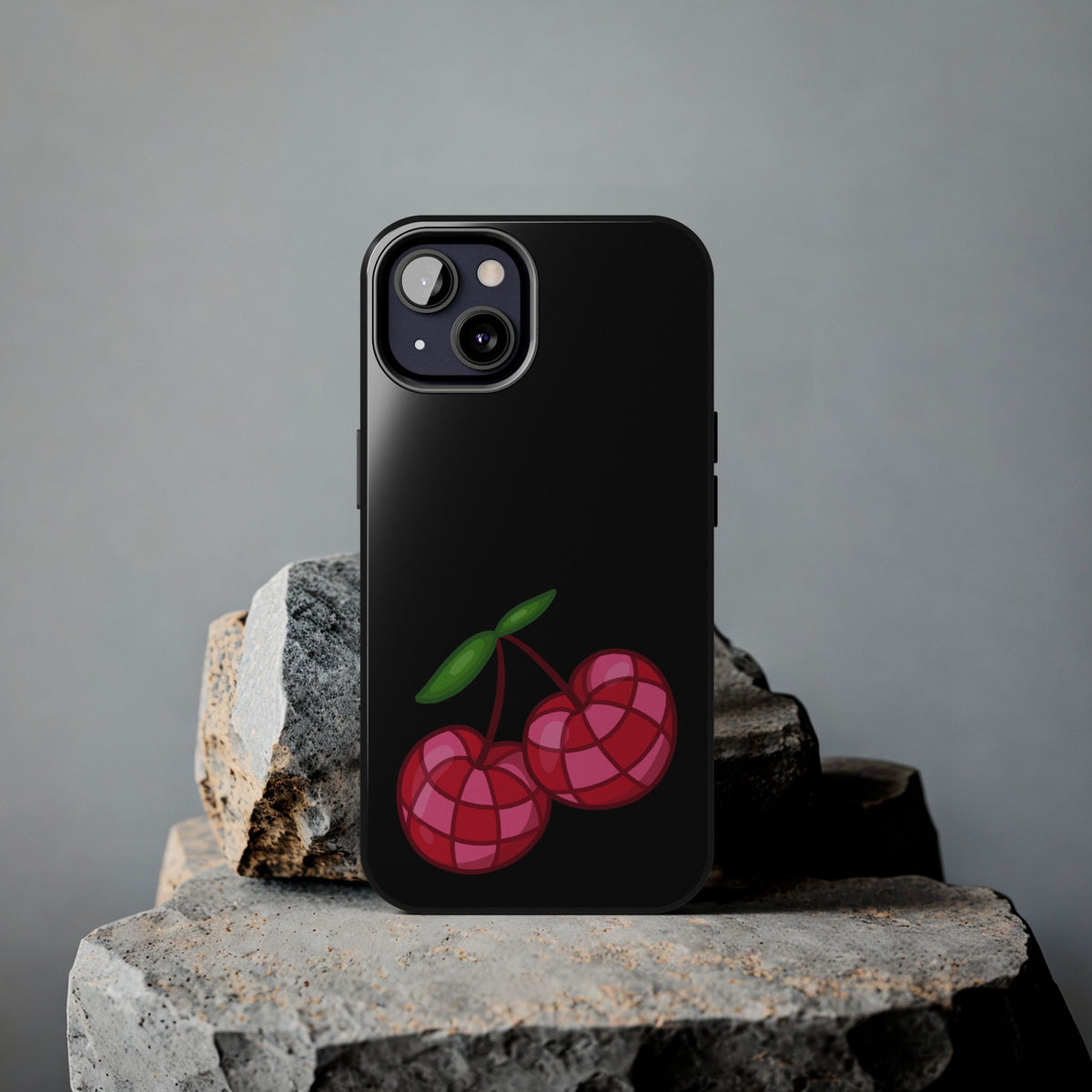 Cherries Tough Phone Case — Mosaic Cherries Design