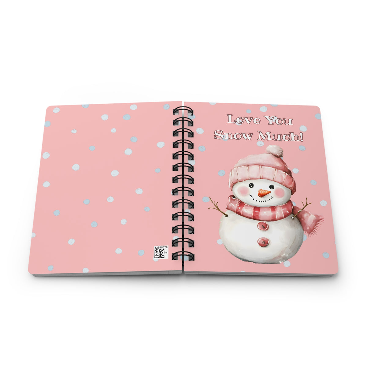 Love You Snow Much Snowman Spiral Bound Journal