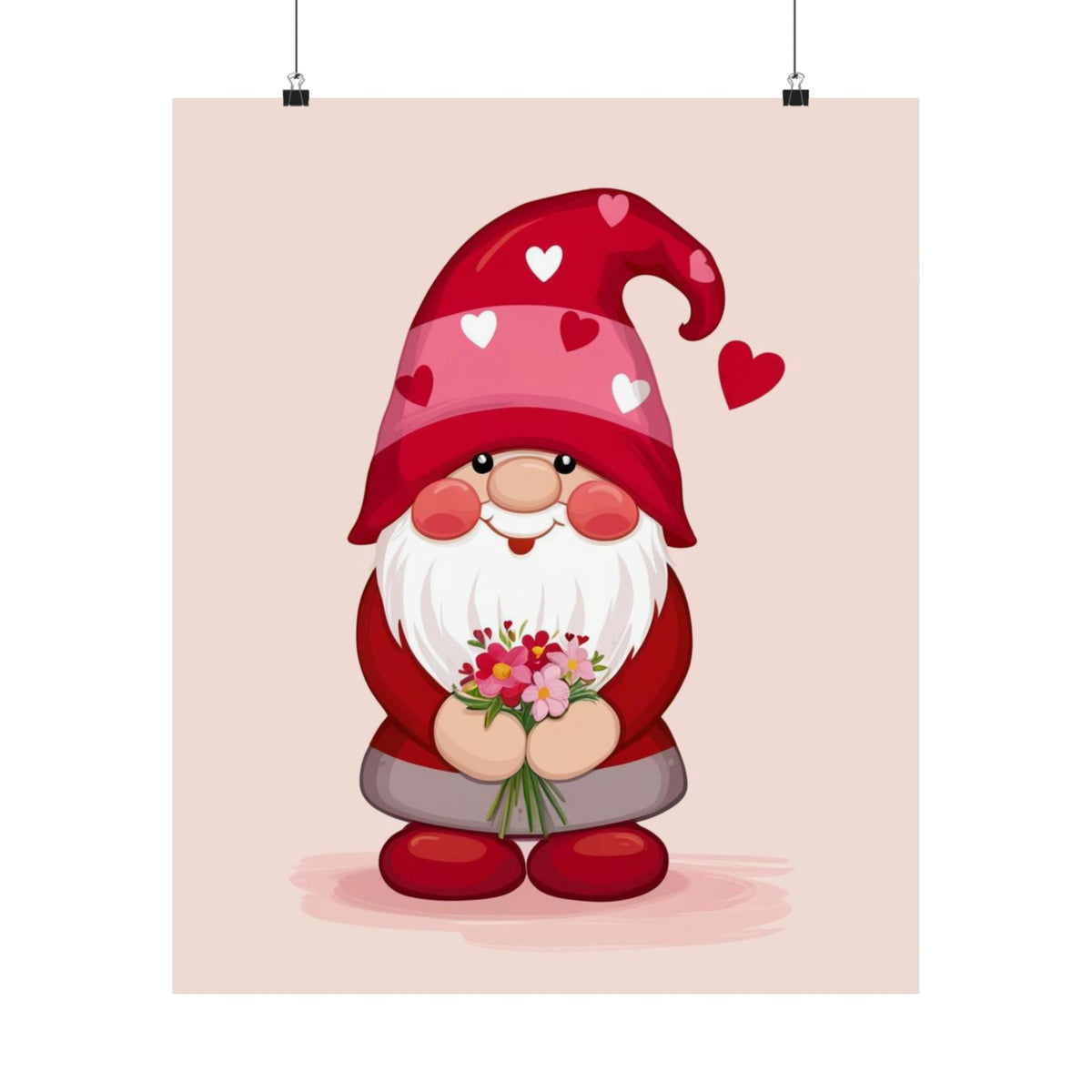 Love Gnome Matte Poster — Cute Gnome Wall Art