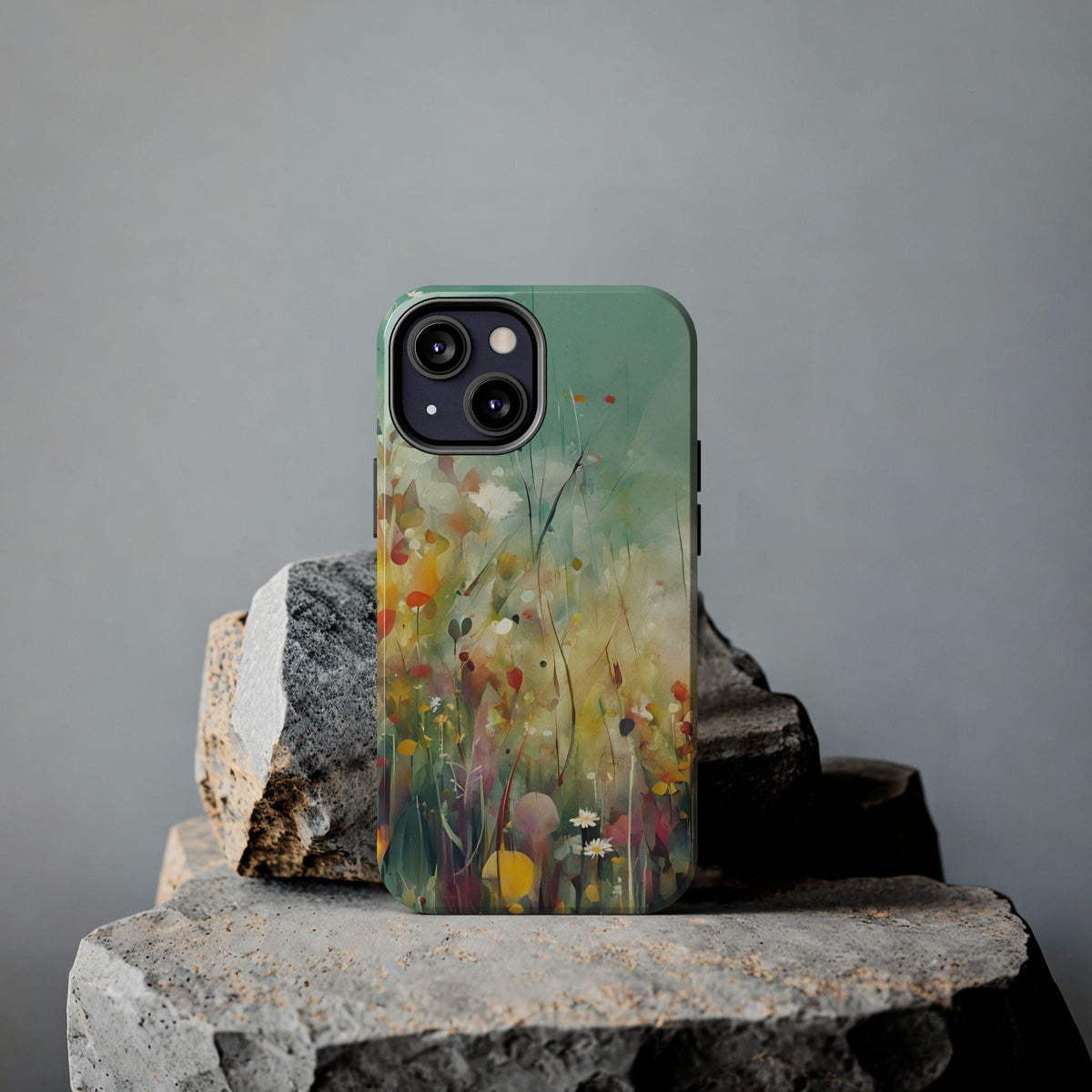Floral Meadow Tough Phone Case — Painterly Wildflower Protection