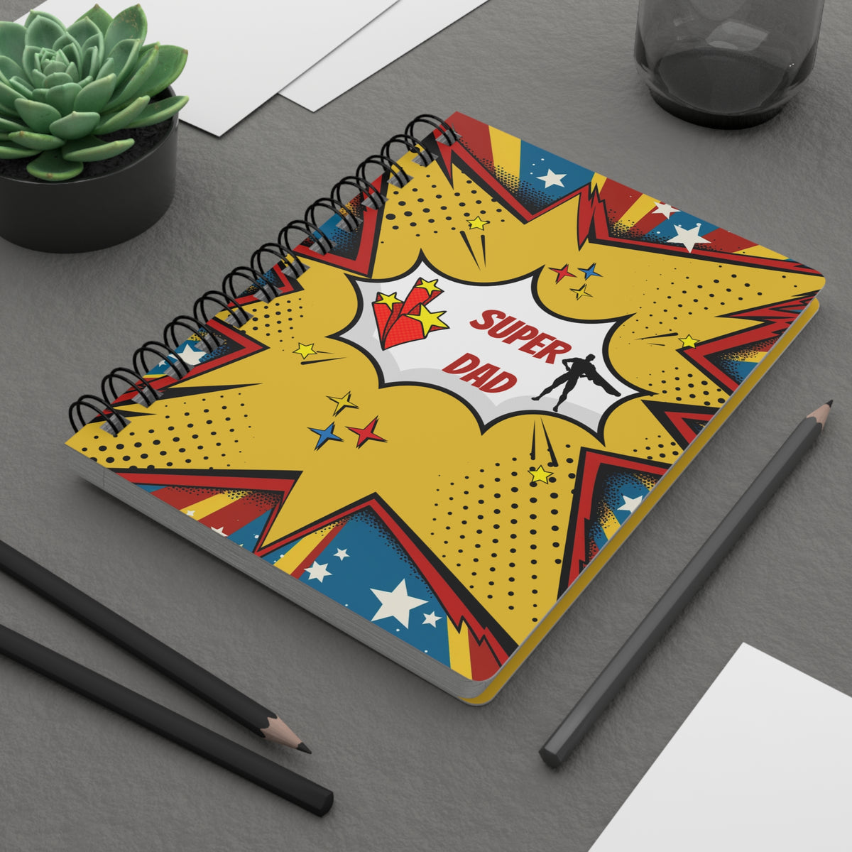 Super Dad Comic Book Spiral Bound Journal