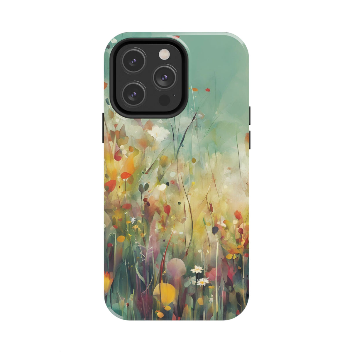 Floral Meadow Tough Phone Case — Painterly Wildflower Protection
