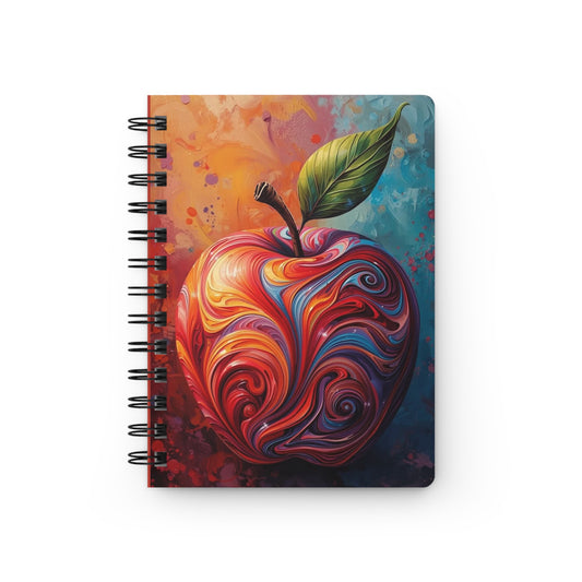 Colorful Abstract Apple Spiral Bound Journal