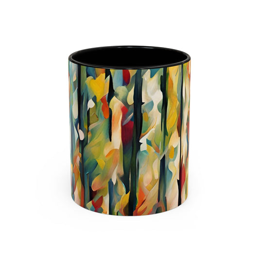 Abstract Autumn Forest Accent Coffee Mug – Colorful Fall Art 11/15oz