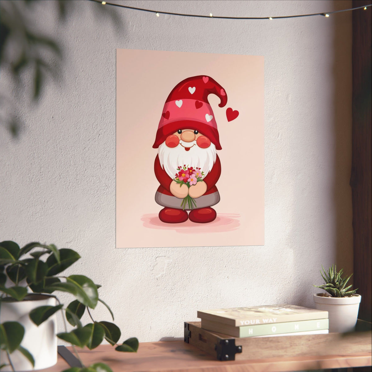 Love Gnome Matte Poster — Cute Gnome Wall Art