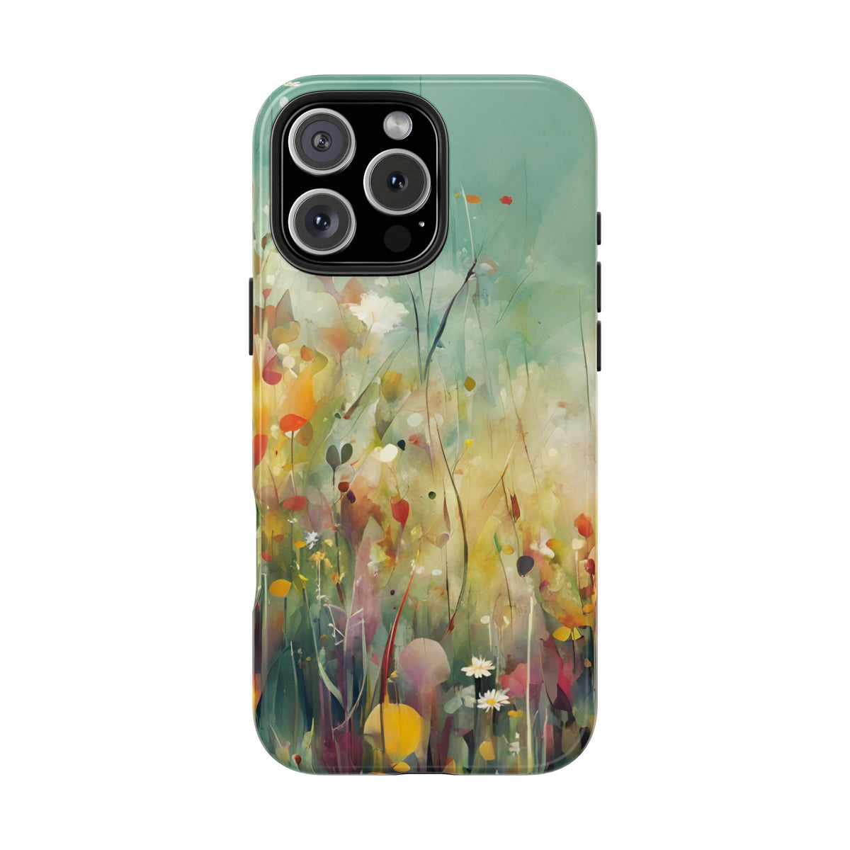 Floral Meadow Tough Phone Case — Painterly Wildflower Protection