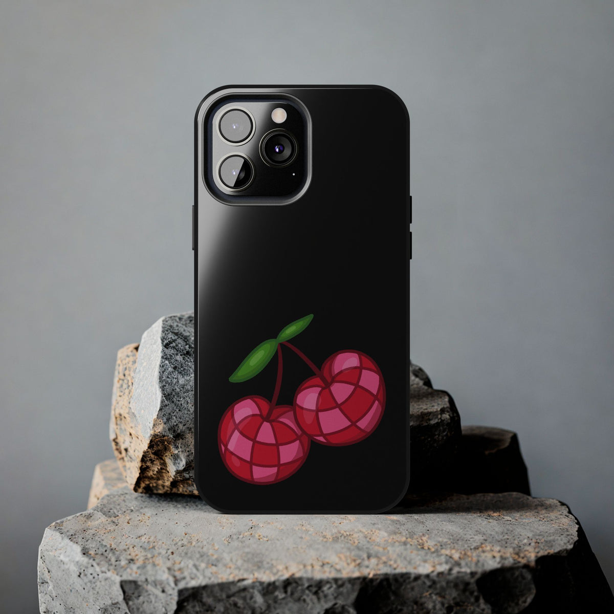 Cherries Tough Phone Case — Mosaic Cherries Design