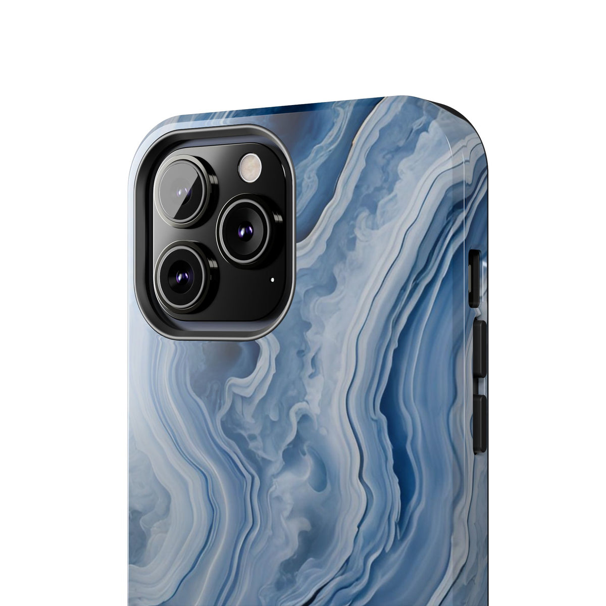 Blue Lace Agate Tough Phone Case — Marble Stone Protective Phone Cover