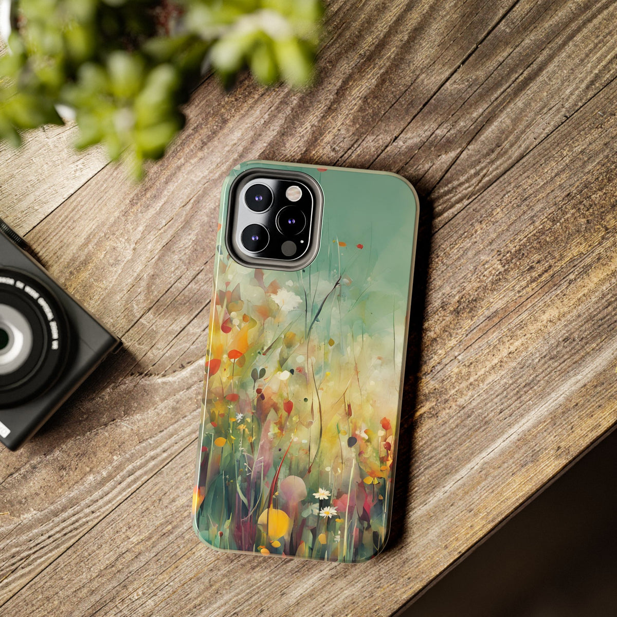 Floral Meadow Tough Phone Case — Painterly Wildflower Protection
