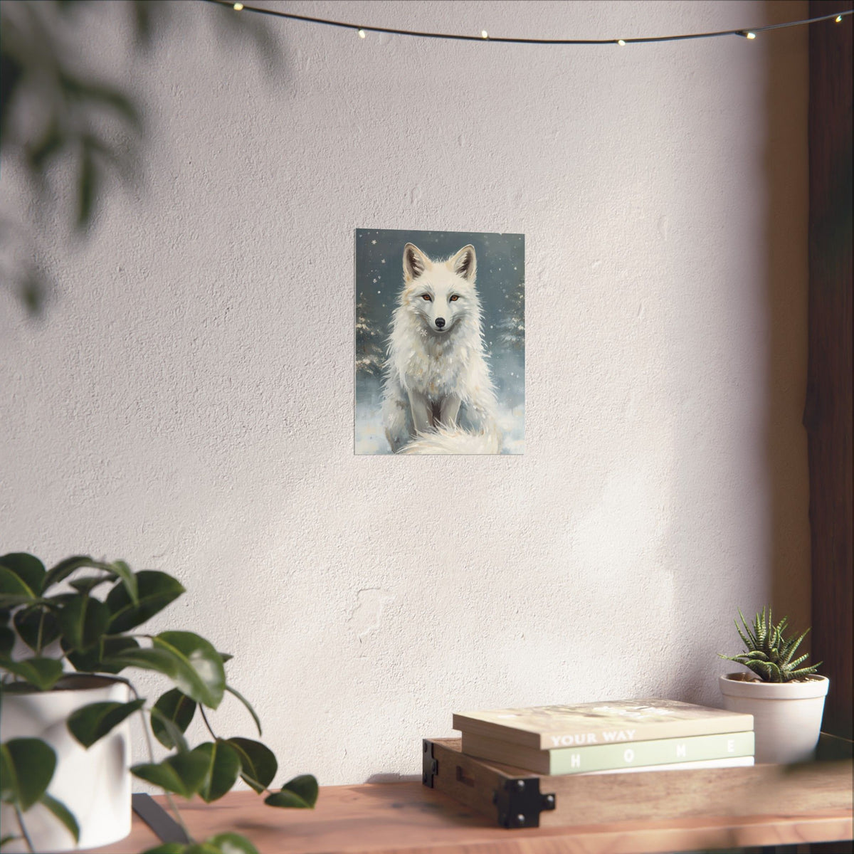 Arctic White Fox Matte Poster
