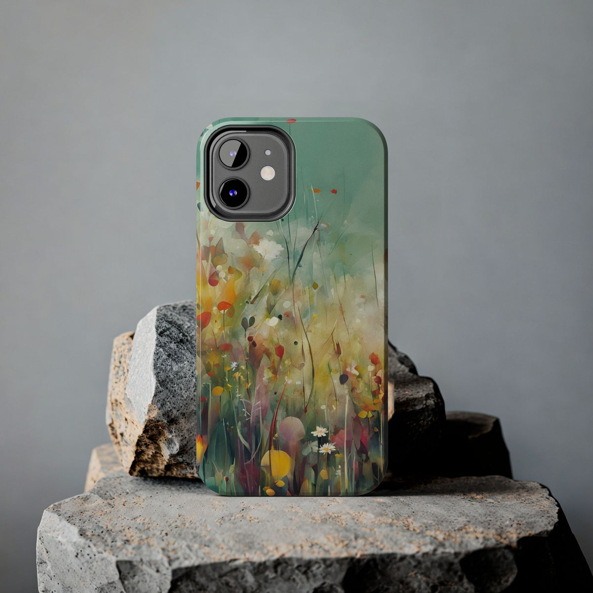 Floral Meadow Tough Phone Case — Painterly Wildflower Protection