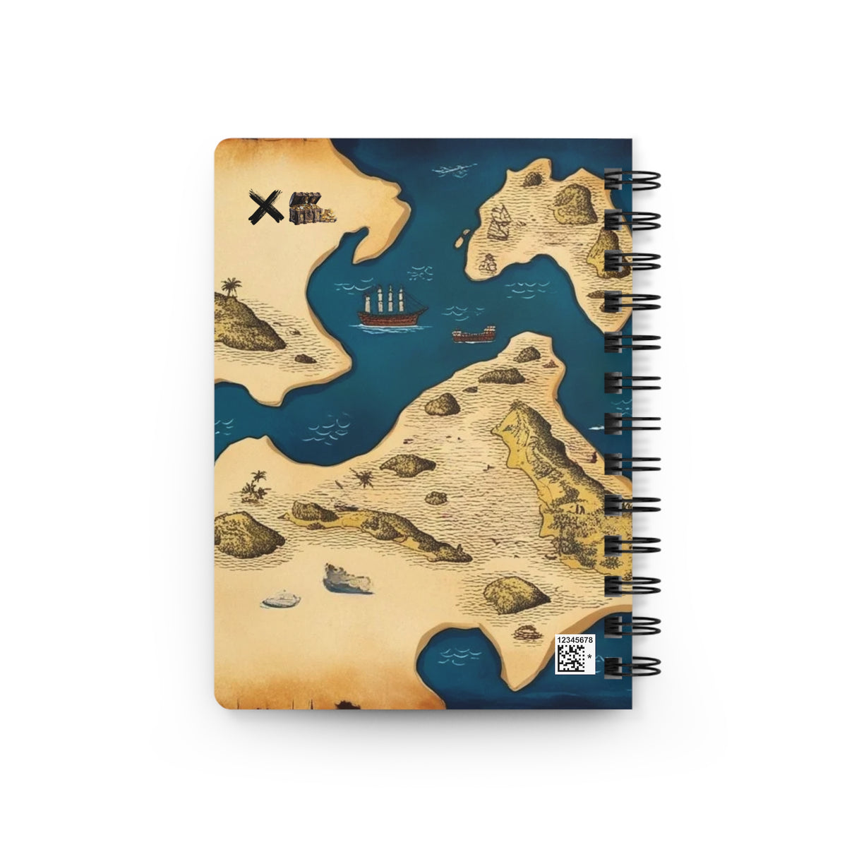 Pirate Treasure Map Spiral Bound Journal