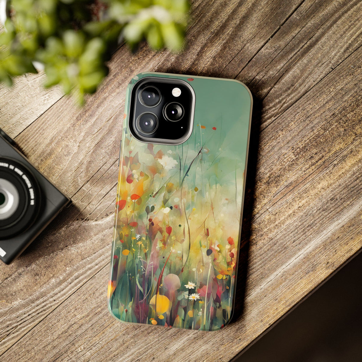 Floral Meadow Tough Phone Case — Painterly Wildflower Protection