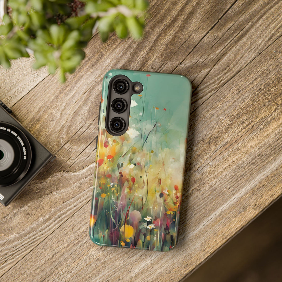 Floral Meadow Tough Phone Case — Painterly Wildflower Protection