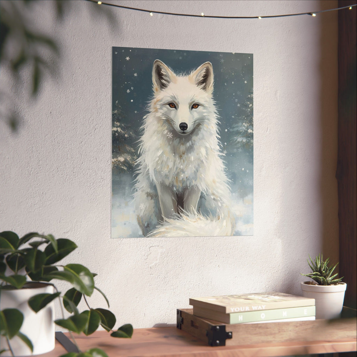 Arctic White Fox Matte Poster