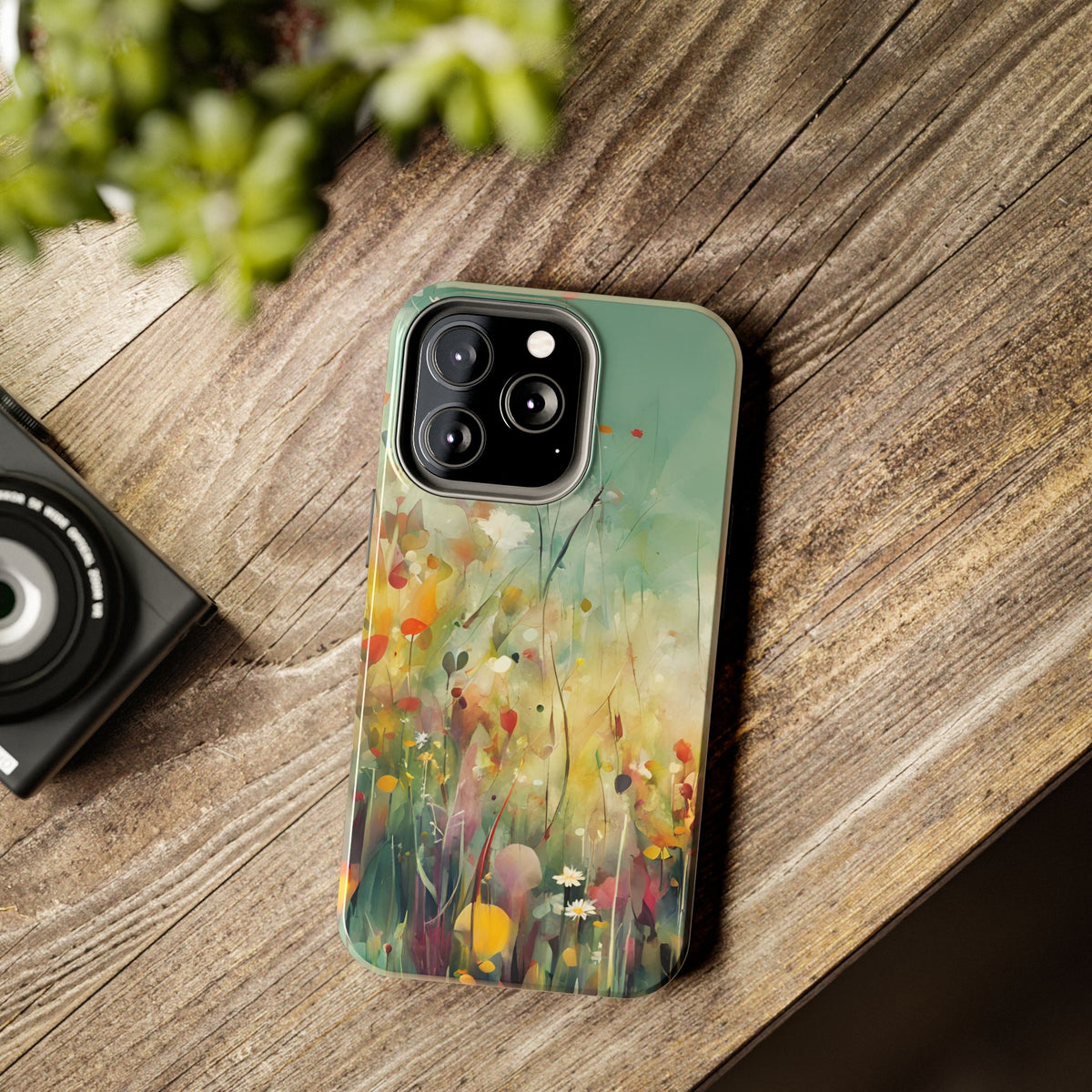 Floral Meadow Tough Phone Case — Painterly Wildflower Protection