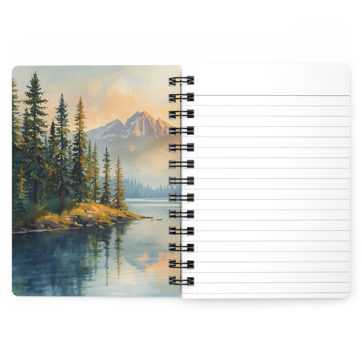 Lakeview Pines Spiral Journal — Scenic Mountain & Forest Notebook