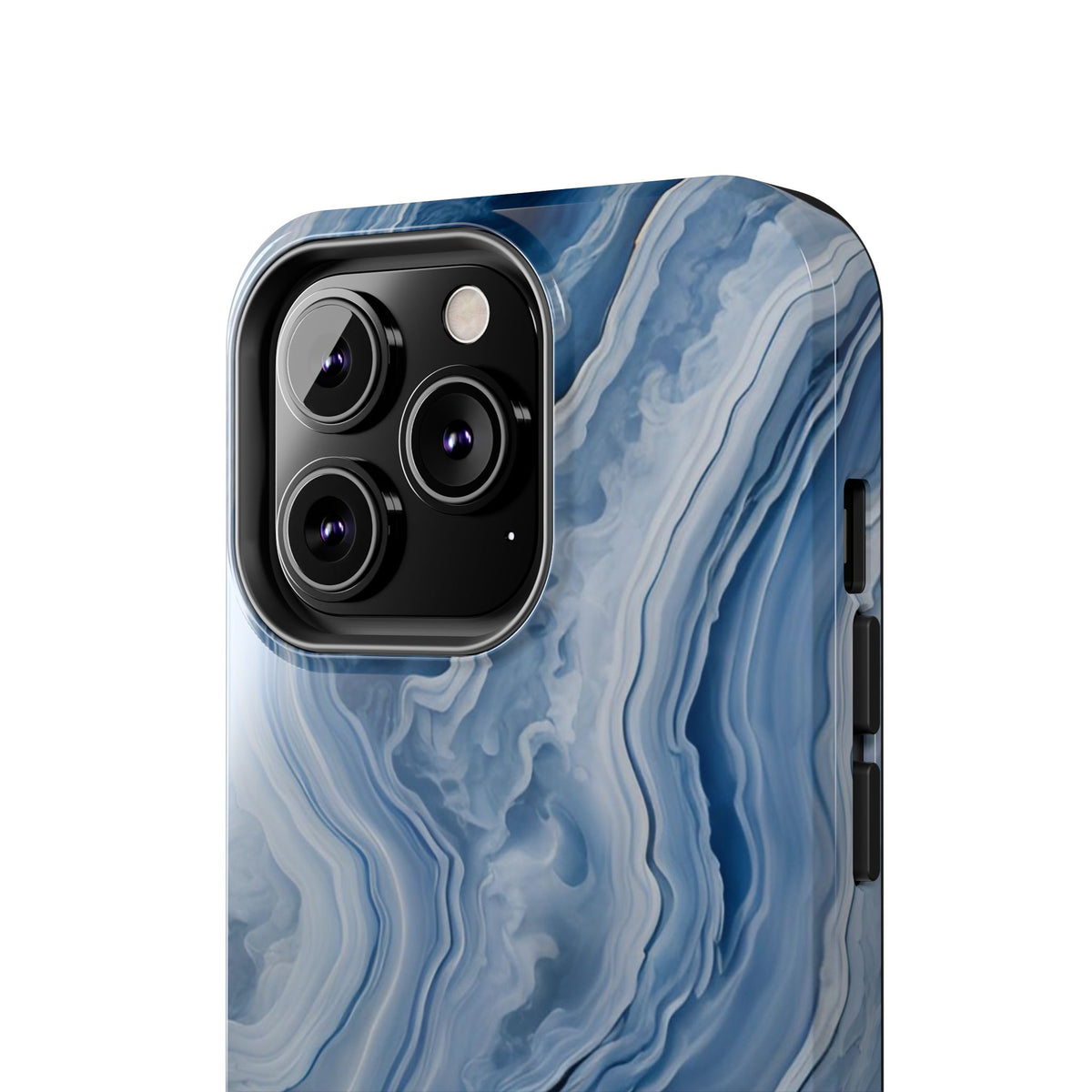 Blue Lace Agate Tough Phone Case — Marble Stone Protective Phone Cover