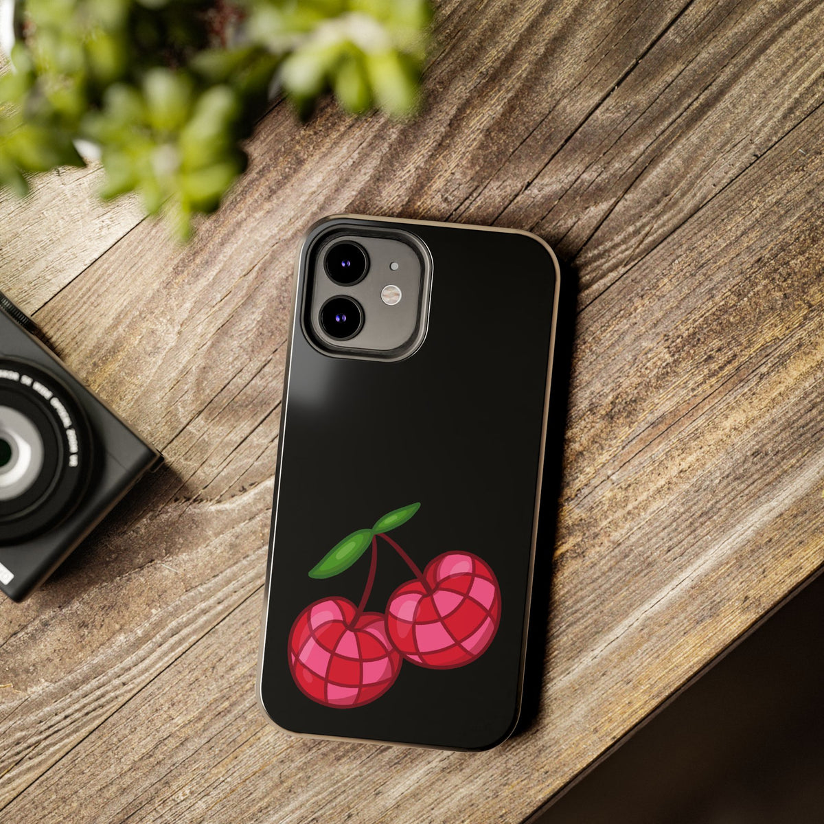 Cherries Tough Phone Case — Mosaic Cherries Design
