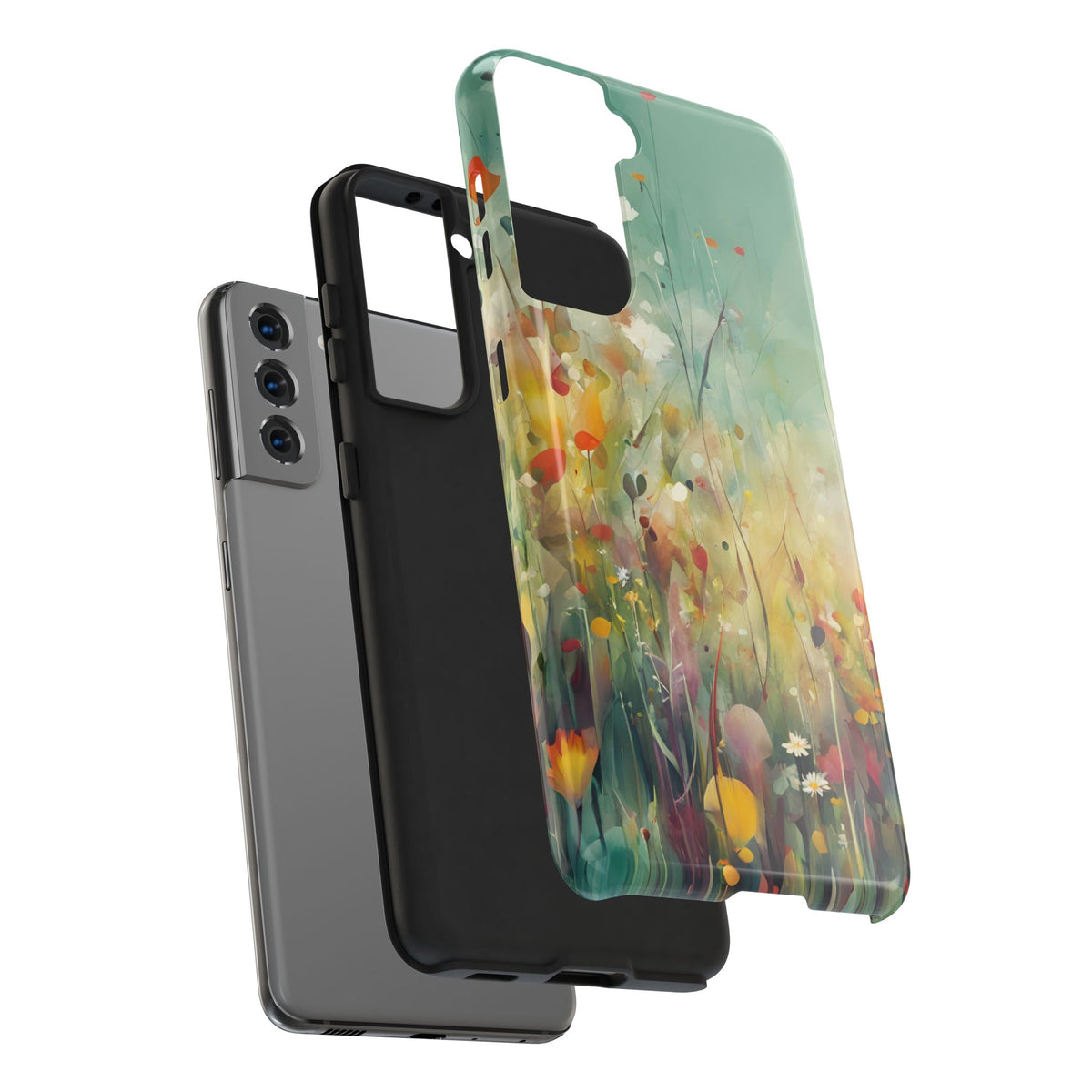 Floral Meadow Tough Phone Case — Painterly Wildflower Protection