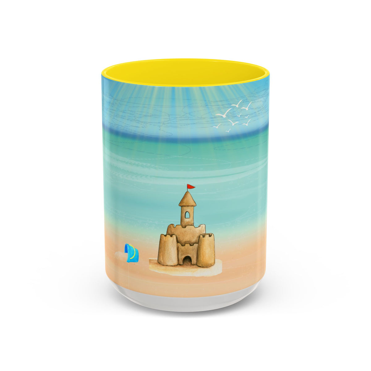 Beach Sandcastle Coffee Mug – Ocean Accent 11/15oz