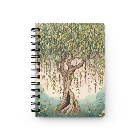 Willow Tree Spiral Journal — Illustrated Nature Notebook for Writing & Reflection