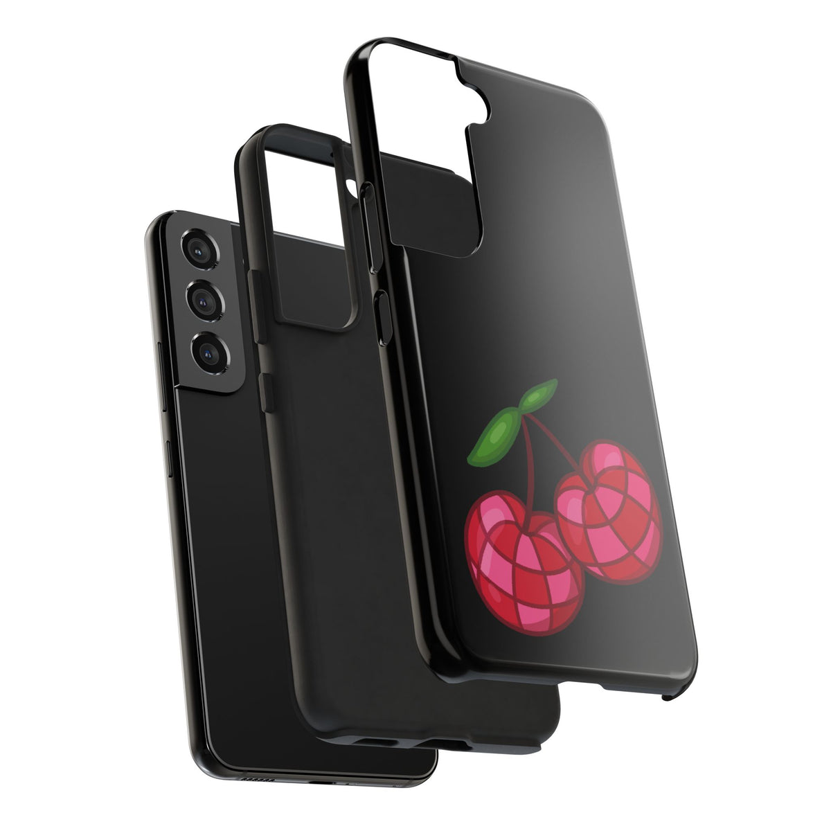 Cherries Tough Phone Case — Mosaic Cherries Design