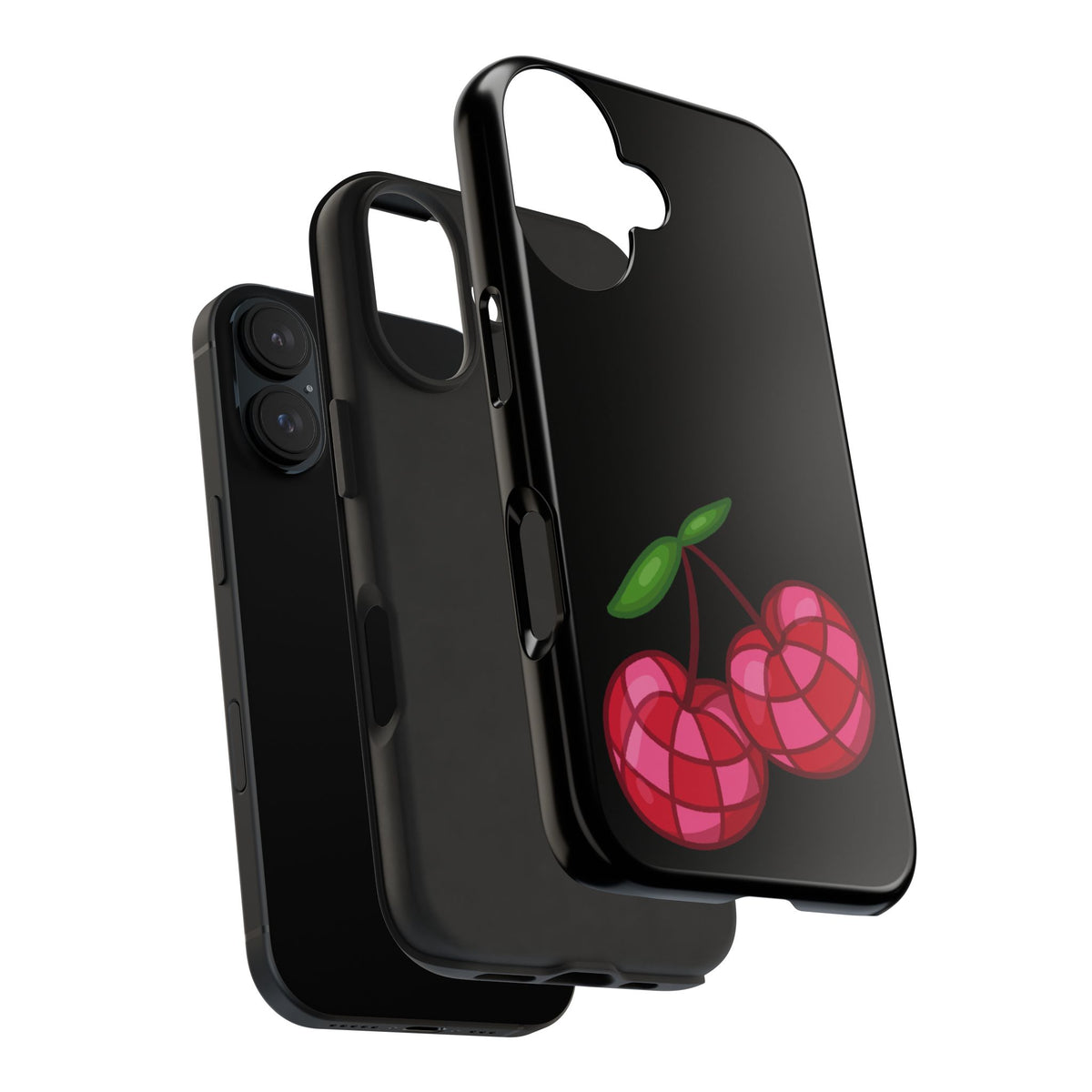 Cherries Tough Phone Case — Mosaic Cherries Design