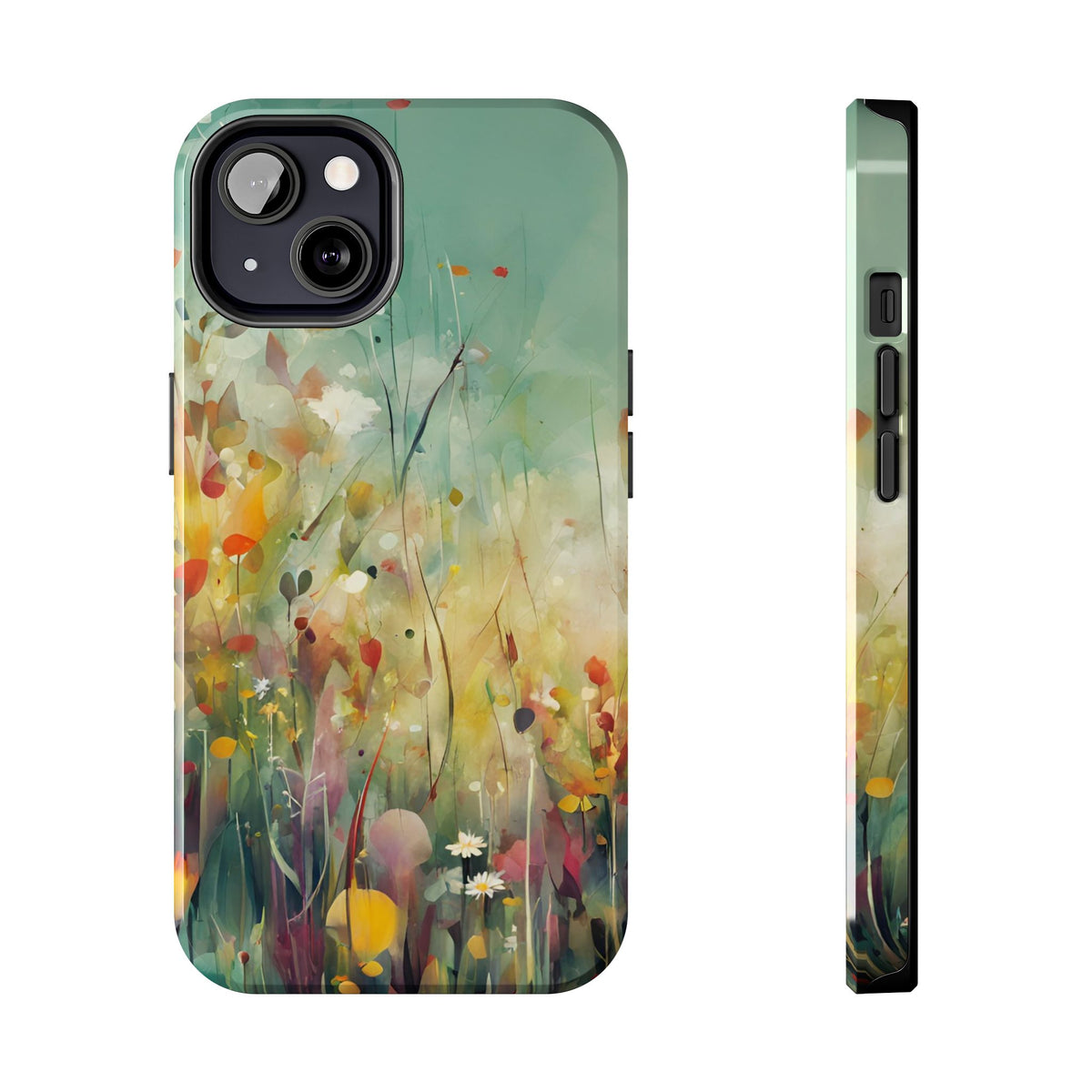 Floral Meadow Tough Phone Case — Painterly Wildflower Protection