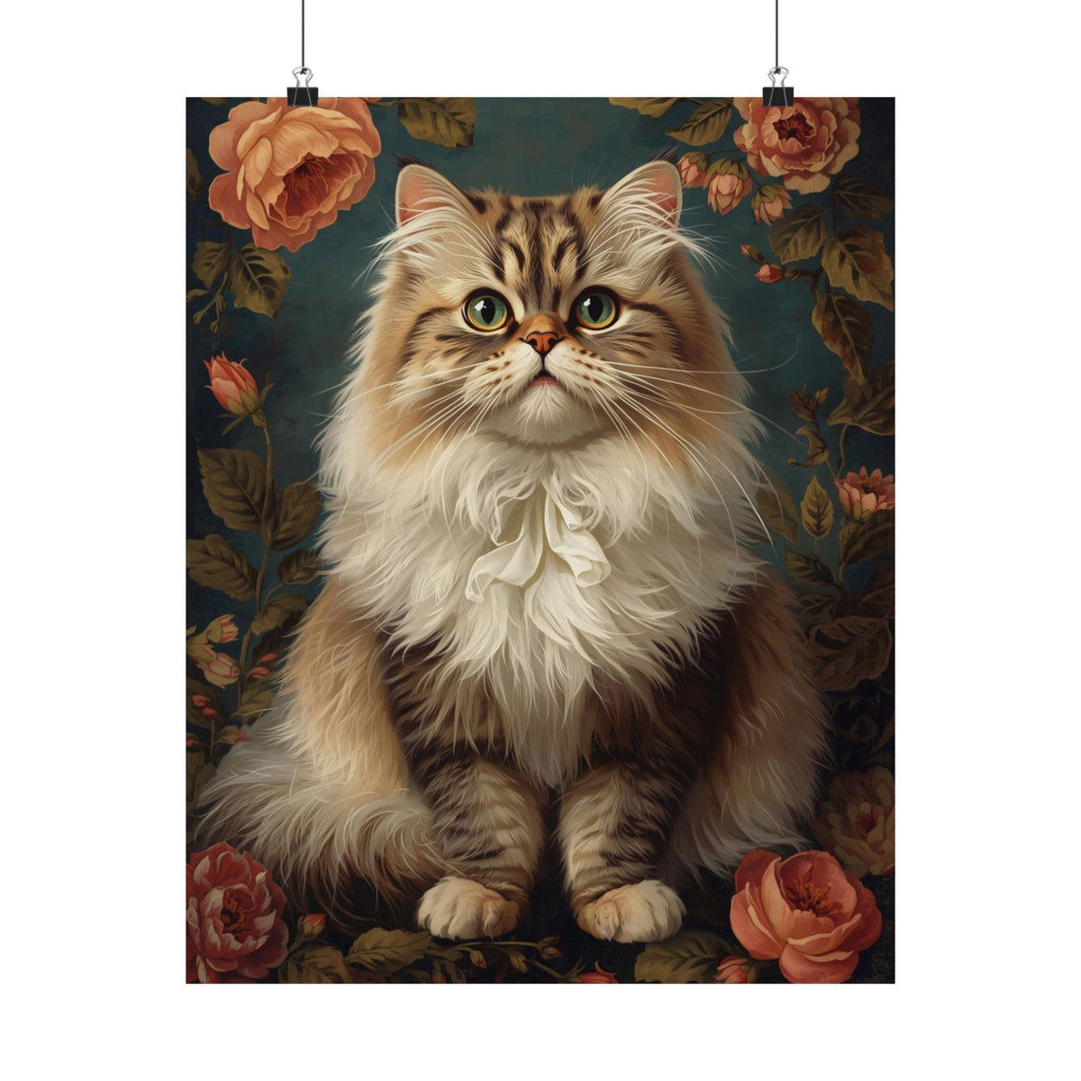 Vintage Persian Cat Poster — Matte Vertical Wall Art