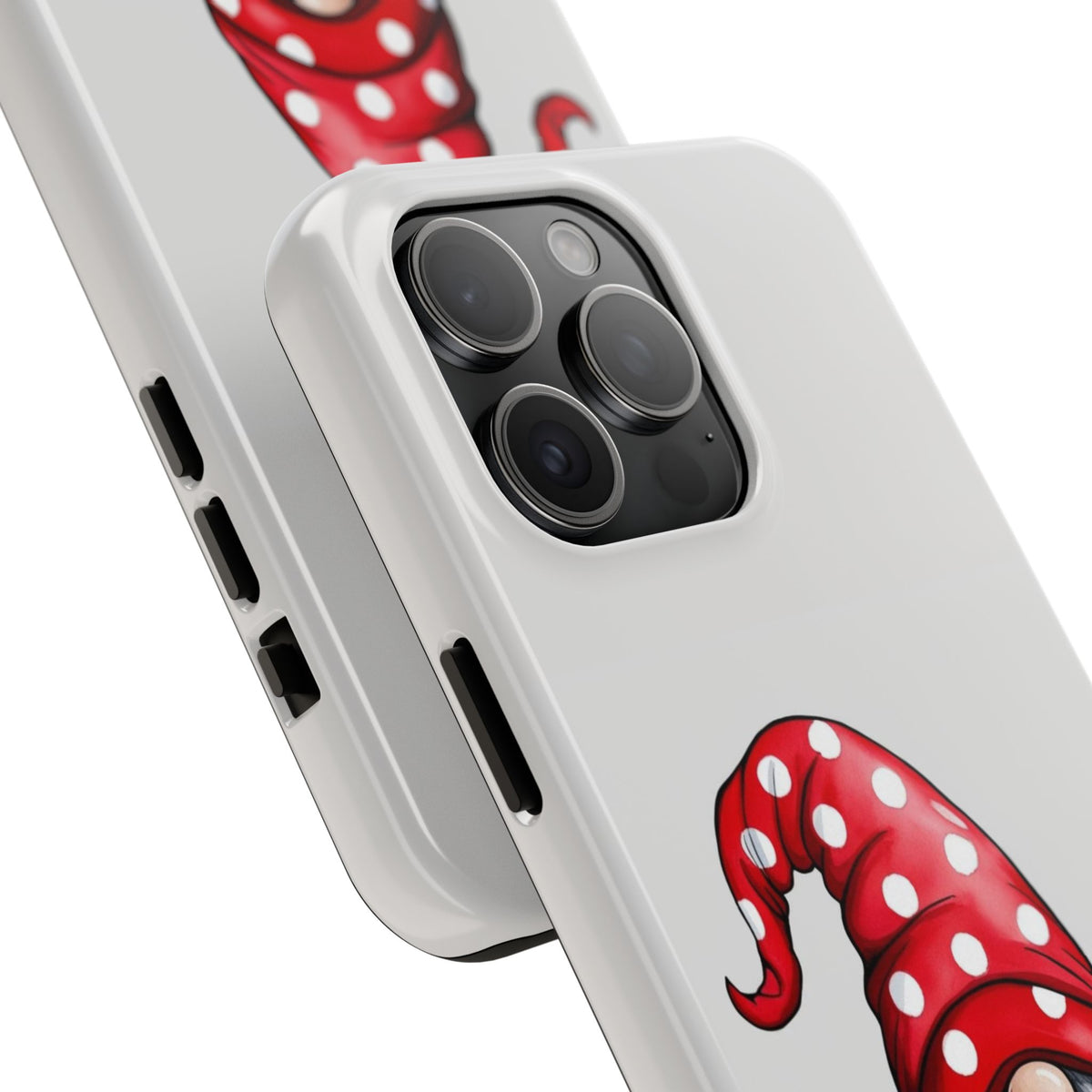 Valentine Gnome Phone Case — Cute Polka Dot Red Gnome Protective Case
