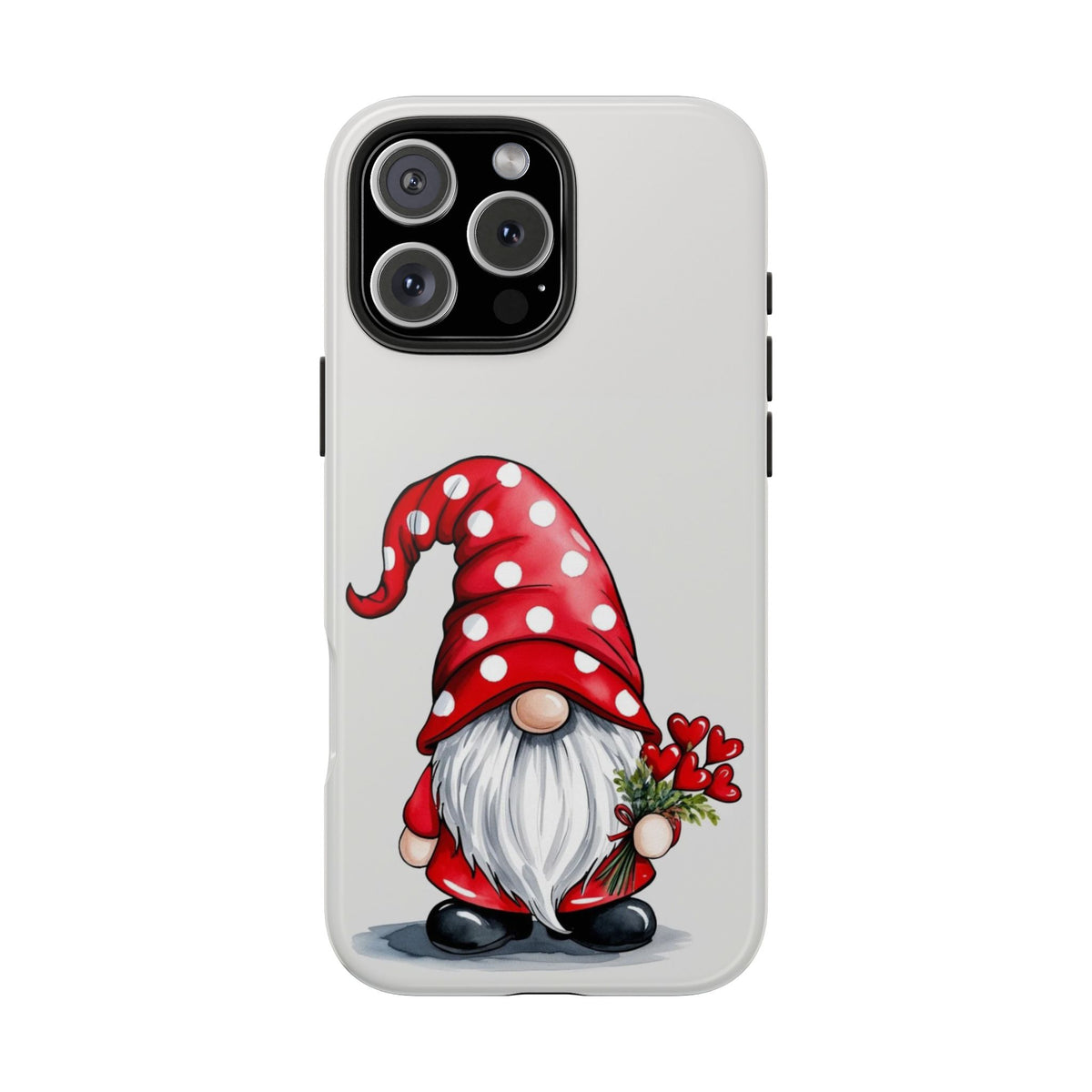 Valentine Gnome Phone Case — Cute Polka Dot Red Gnome Protective Case