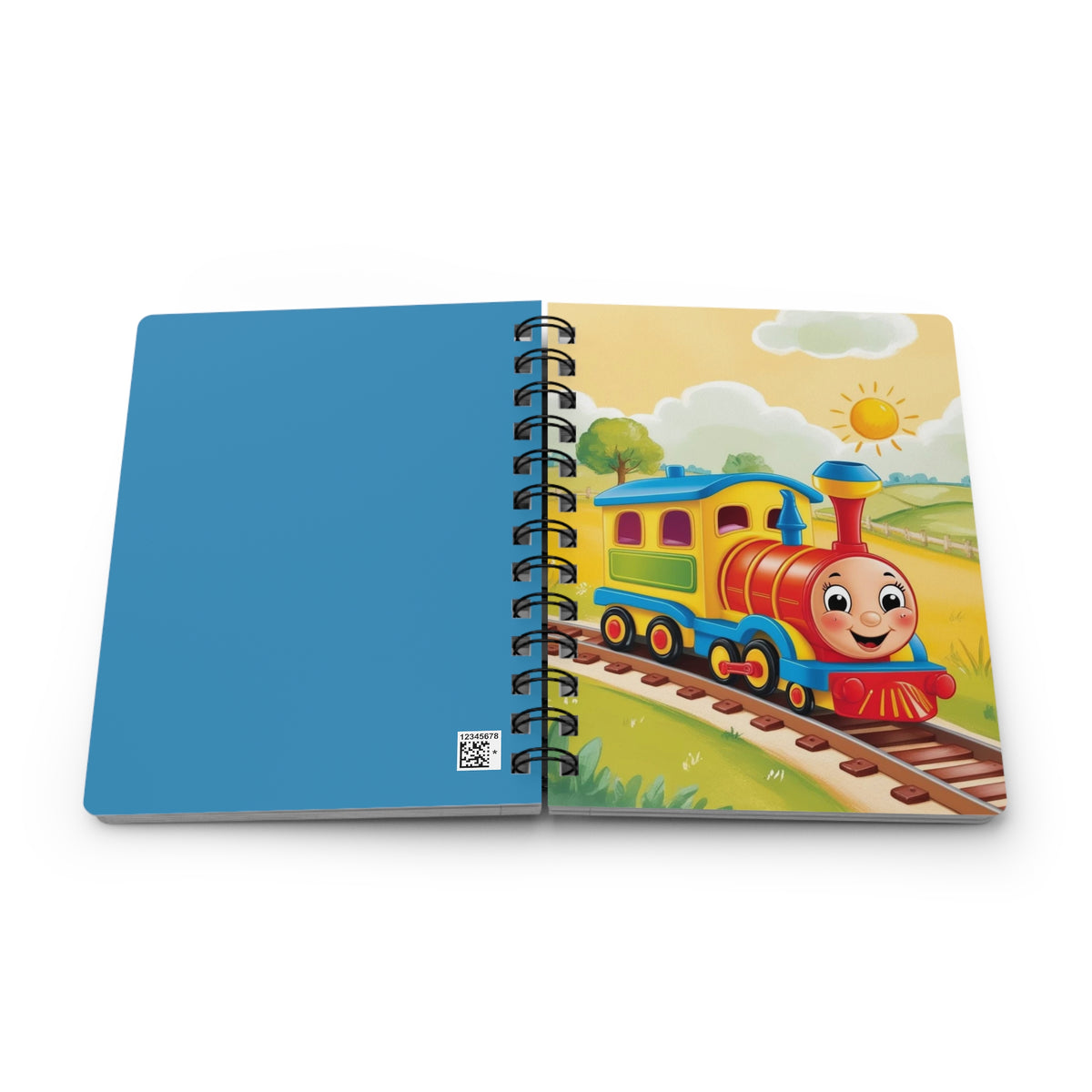 Cute Cartoon Train Spiral Bound Journal for Kids