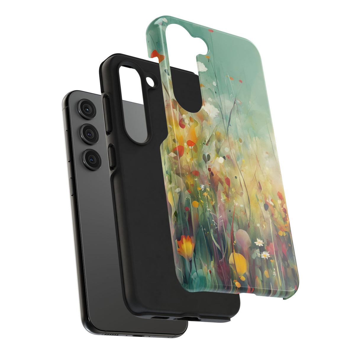 Floral Meadow Tough Phone Case — Painterly Wildflower Protection