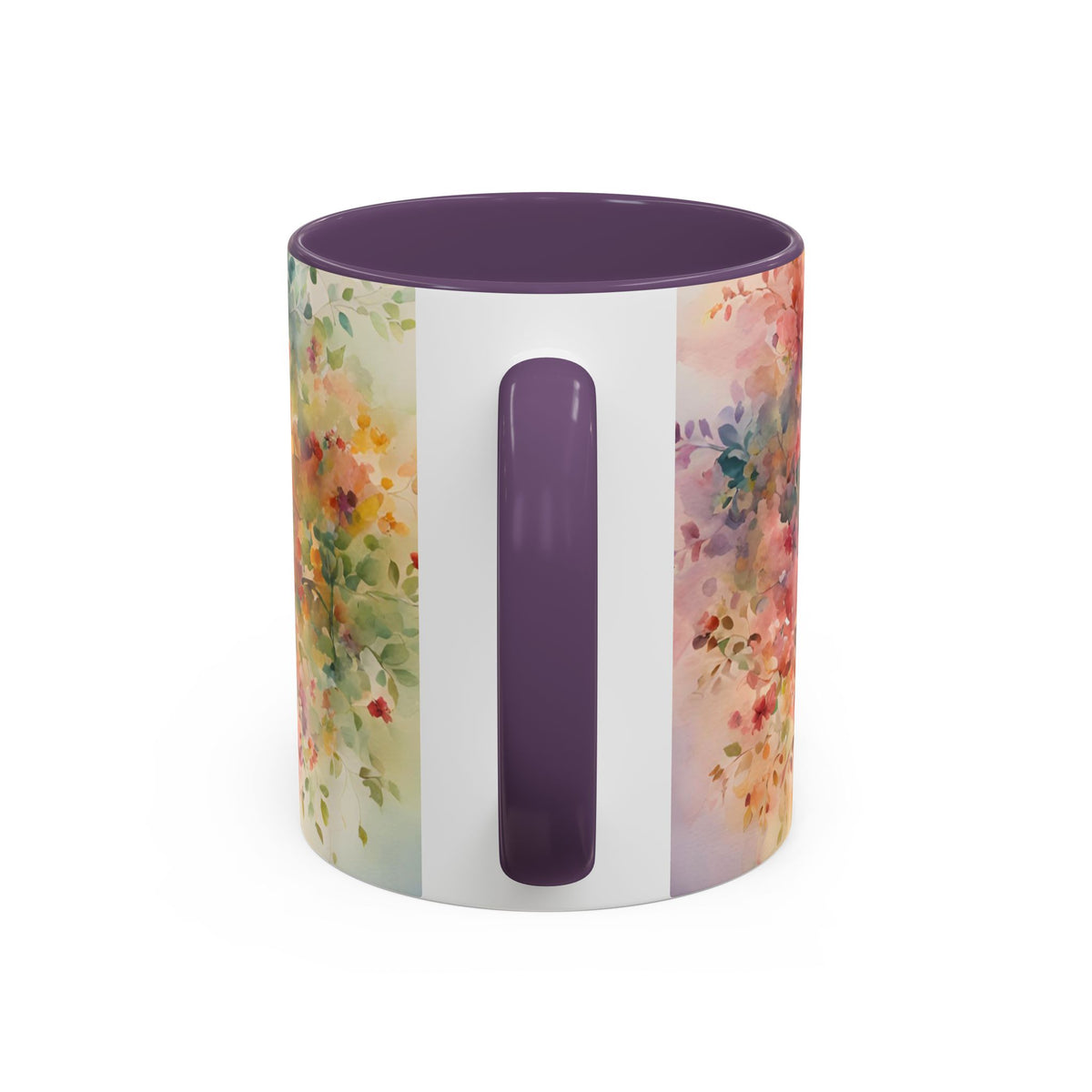 Watercolor Tree Accent Coffee Mug — Colorful Nature Art 11/15oz