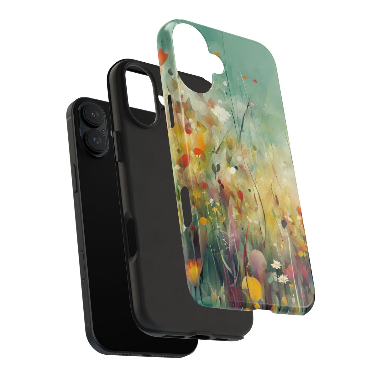 Floral Meadow Tough Phone Case — Painterly Wildflower Protection