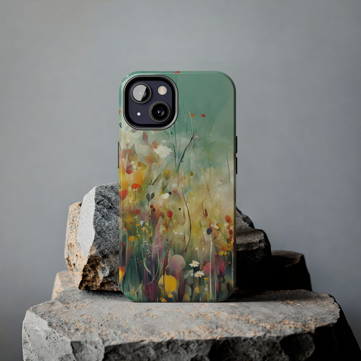Floral Meadow Tough Phone Case — Painterly Wildflower Protection