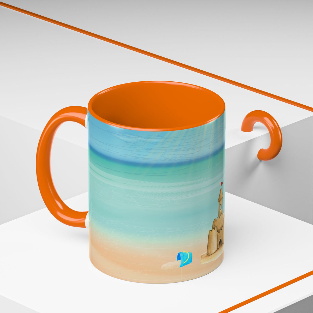 Beach Sandcastle Coffee Mug – Ocean Accent 11/15oz