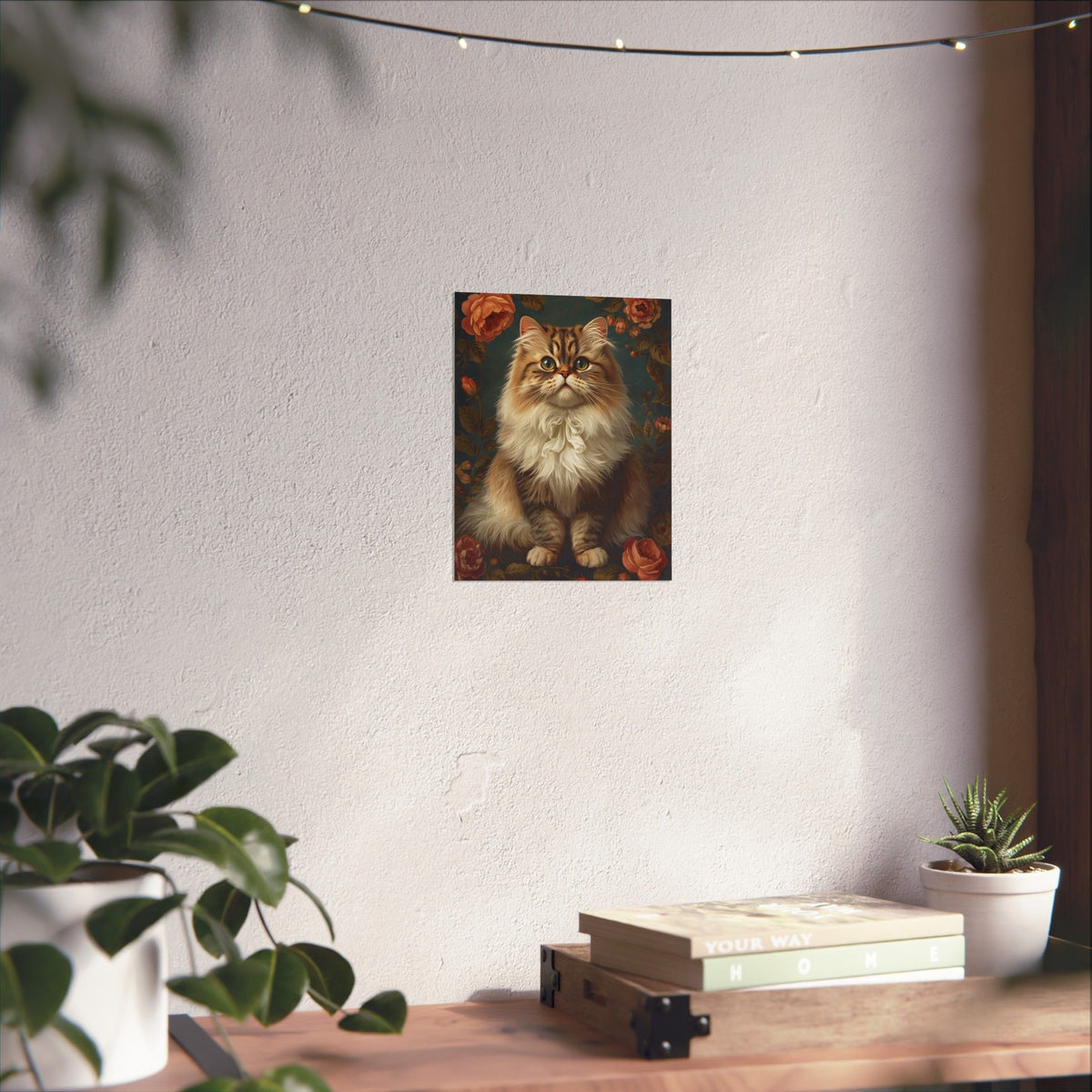 Vintage Persian Cat Poster — Matte Vertical Wall Art