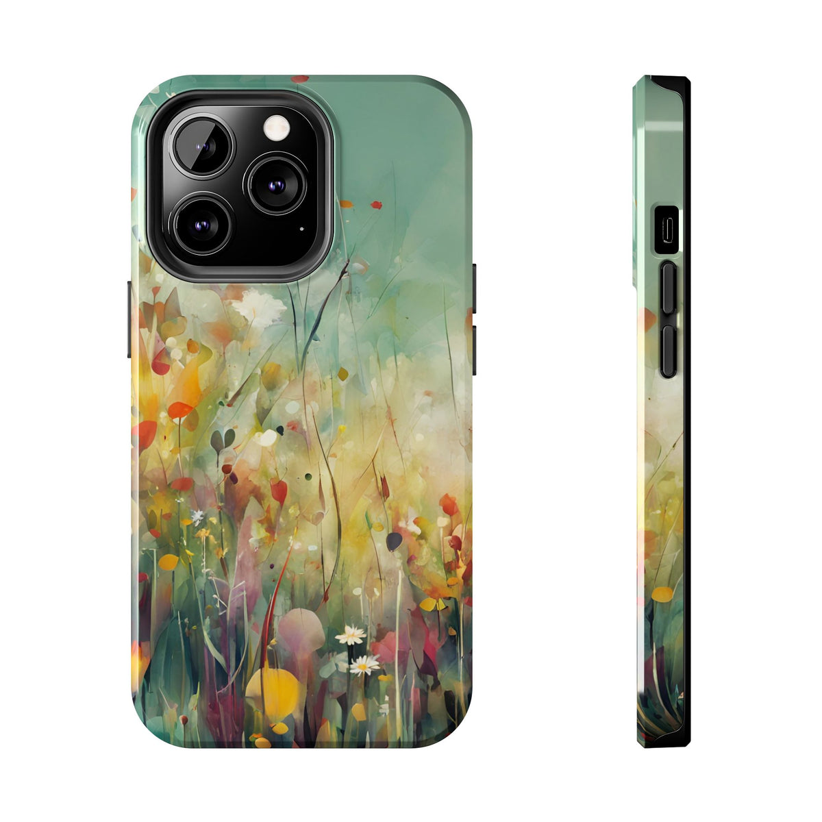 Floral Meadow Tough Phone Case — Painterly Wildflower Protection