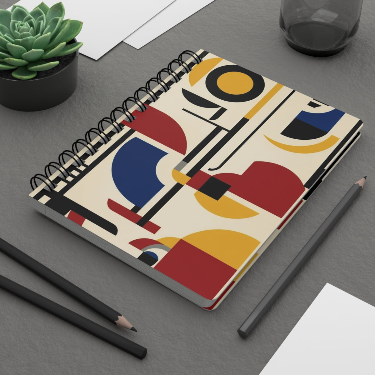 Abstract Bauhaus Spiral Bound Journal