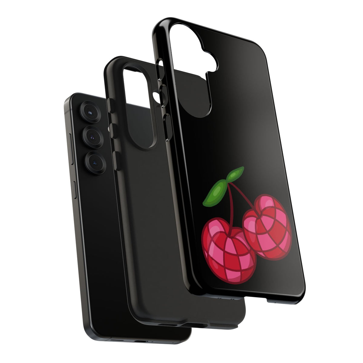 Cherries Tough Phone Case — Mosaic Cherries Design
