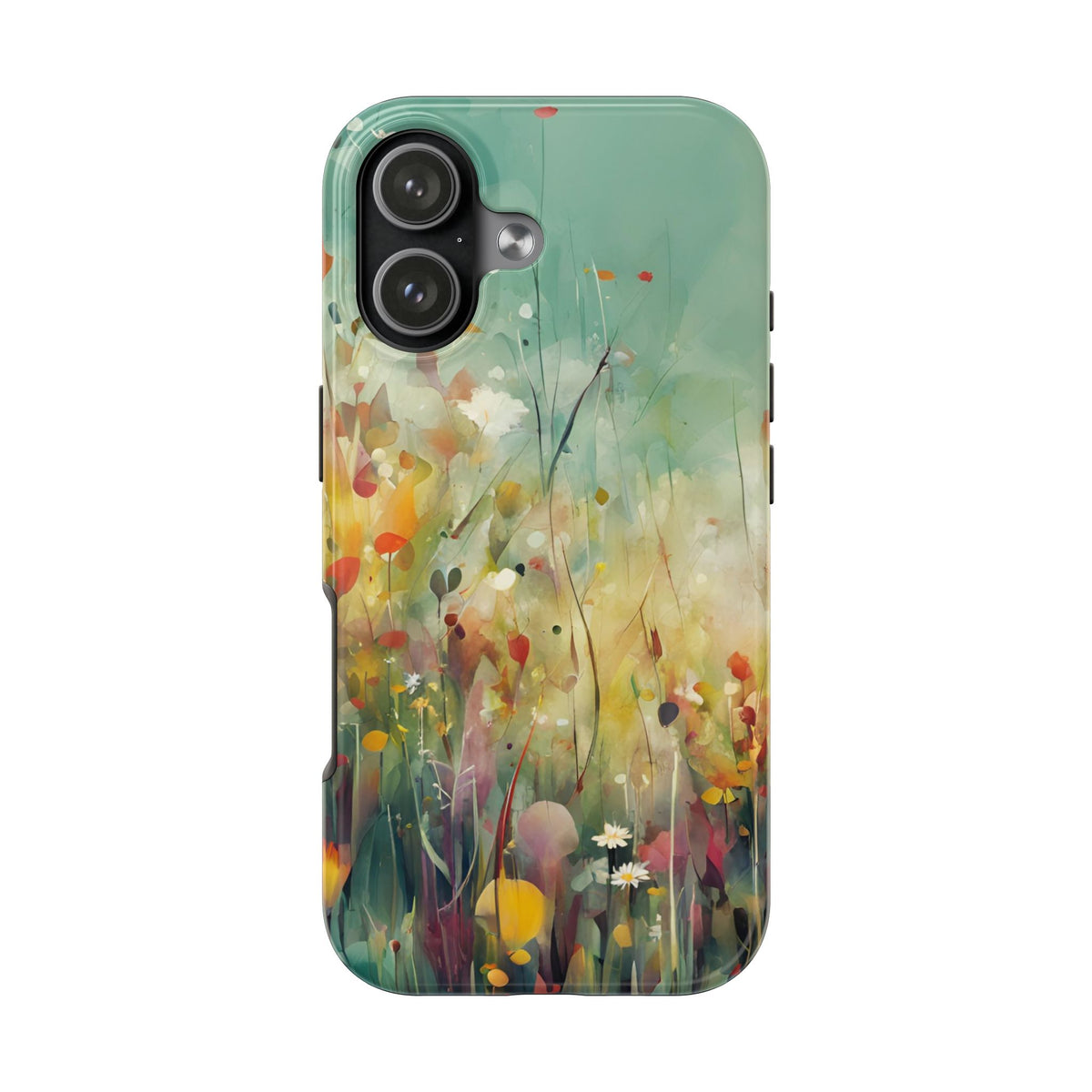 Floral Meadow Tough Phone Case — Painterly Wildflower Protection