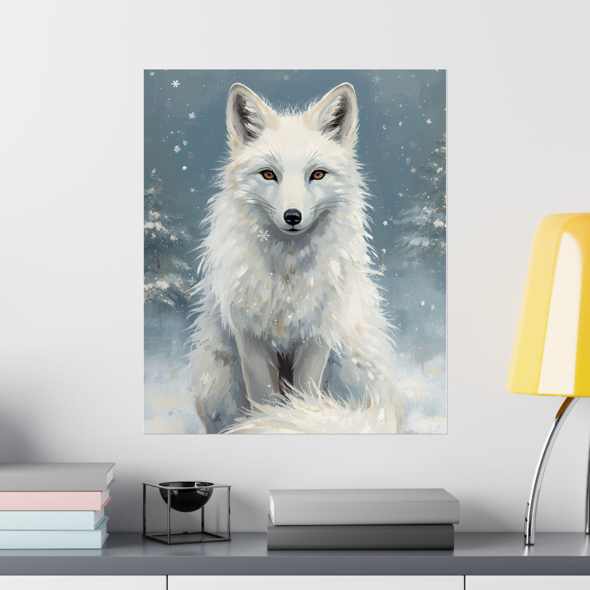 Arctic White Fox Matte Poster