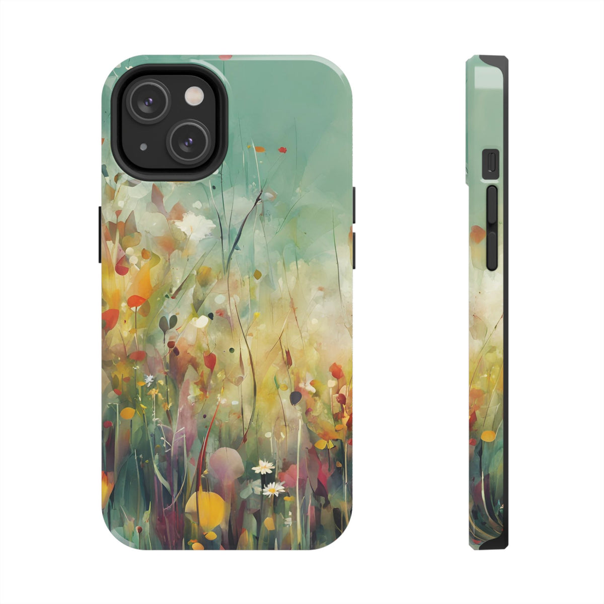 Floral Meadow Tough Phone Case — Painterly Wildflower Protection
