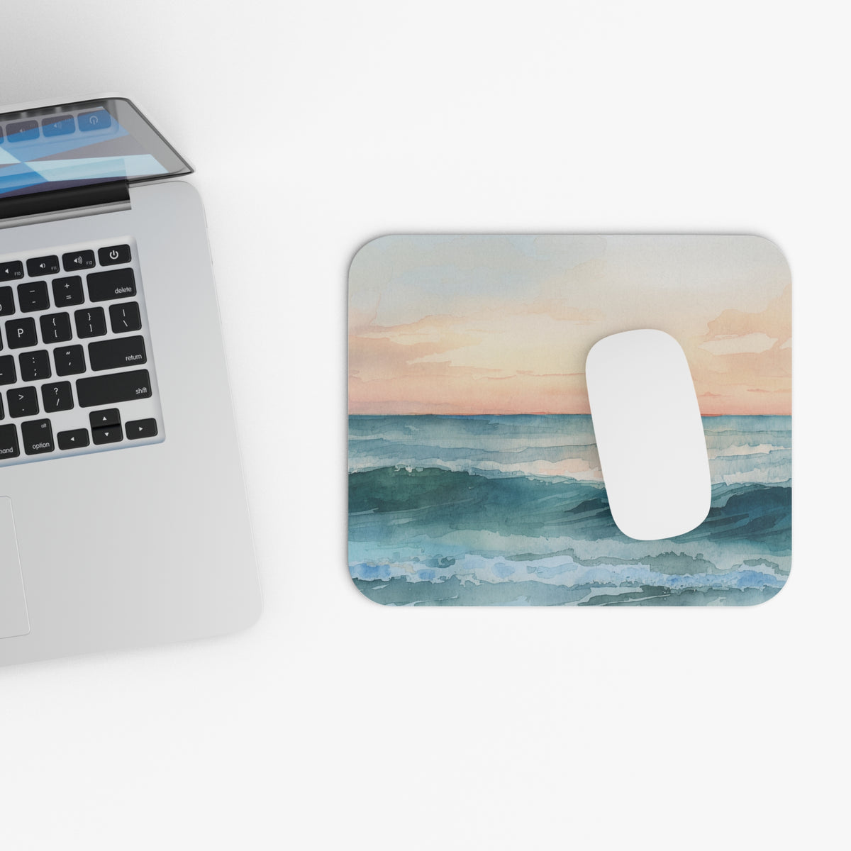 Ocean Watercolor Mouse Pad
